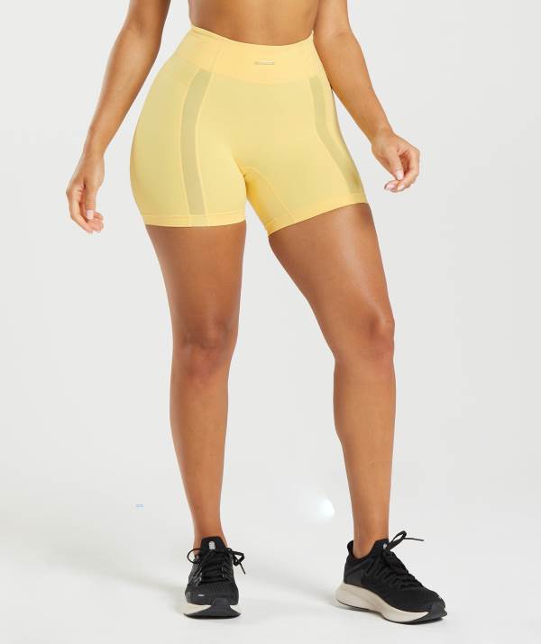 Damske Šortky Gymshark Whitney Mesh Citrón | LT1928307